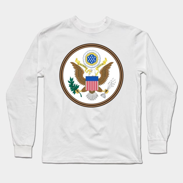 Great Seal of the United States (obverse) Long Sleeve T-Shirt by Flags of the World